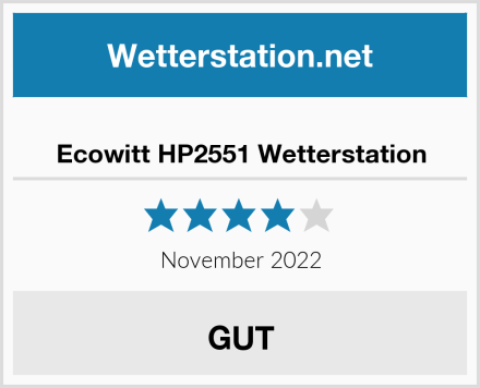  Ecowitt HP2551 Wetterstation Test