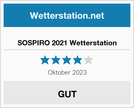  SOSPIRO 2021 Wetterstation Test