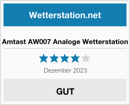  Amtast AW007 Analoge Wetterstation Test