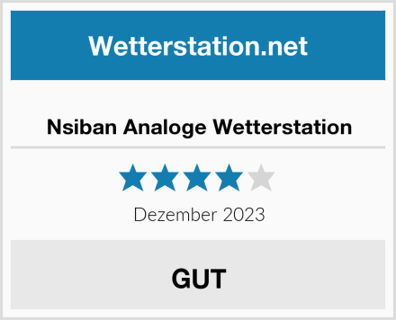  Nsiban Analoge Wetterstation Test