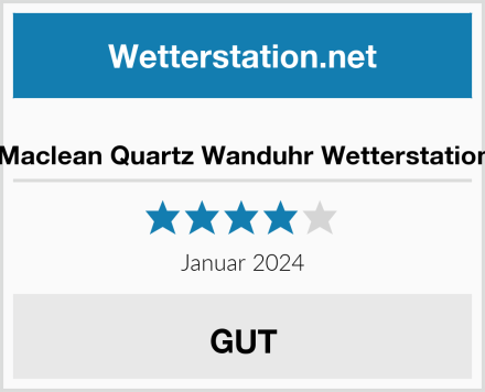  Maclean Quartz Wanduhr Wetterstation Test