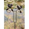  AmaCasa Regenmesser Vogelpaar aus Metall